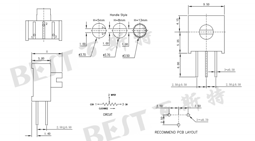 精密電位器3386H 精密電位器3386H